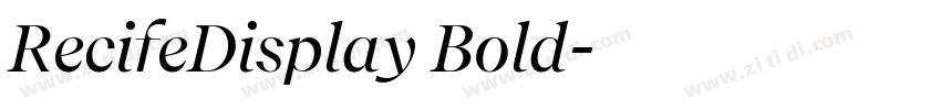 RecifeDisplay Bold字体转换
